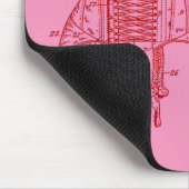 Pink 1908 Corset Illustration Mousepad (Ecke)