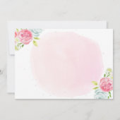 Pink 1. Geburtstag Foto Danke Karte (Rückseite)