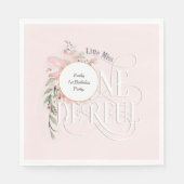 Pink 1. Geburtstag Little Miss Onederland Serviette (Vorderseite)