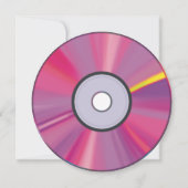 Pink 2000s Aura Hearts Music CD Birthday Einladung (Rückseite)