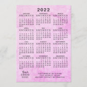 Pink 2022 Kalender Ihr Logo-Geschäft Programm (Vorderseite)
