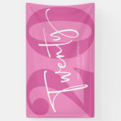 Pink 20. 20. Geburtstagspartei Banner (Vertikal)