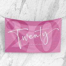 Pink 20. 20. Geburtstagspartei