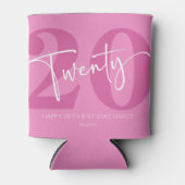 Pink 20. 20. Geburtstagsparty Geschenk Dosenkühler (Vorderseite)
