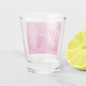 Pink 20. 20. Geburtstagsparty Geschenk Schnapsglas (Rückseite)