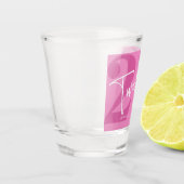 Pink 20. 20. Geburtstagsparty Geschenk Schnapsglas (Links)