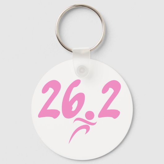 Pink 26.2 marathon schlüsselanhänger (Vorderseite)