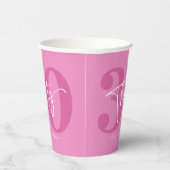 Pink 30. 30. Geburtstagsparty Pappbecher (Rechts)