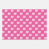 PINK 30th Happy Birthday Individuelle Name Geschenkpapier Set (Vorderseite)