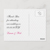 Pink 3 aces vegas Hochzeit Danke Karten (Rückseite)