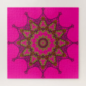 Pink 3D Art Mandala Jigsaw Puzzle (Horizontal)