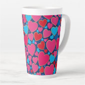 PInk 3d Herzen Milchtasse (Rechte Ecke)