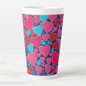 PInk 3d Herzen Milchtasse (Vorderseite)