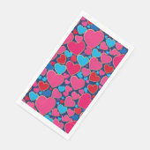 PInk 3d Herzen Serviette (Ecke)