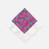 PInk 3d Herzen Serviette (Ecke)
