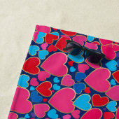 PInk 3d Herzen Strandtuch (Beispiel)