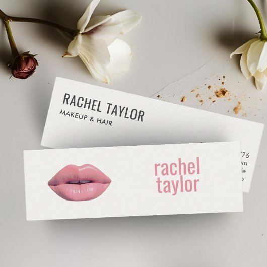 Pink 3D-Hot-Makeup-Visitenkarte Mini Visitenkarte