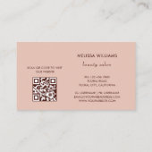 Pink 3D Simple Flowers Visitenkarte (Rückseite)