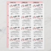 Pink 3x4 Kleiner Platz Beilagen (Vorne/Hinten)