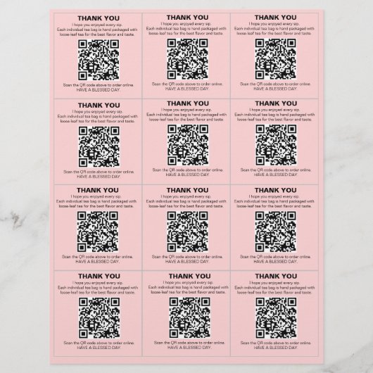 Pink 3x4 Kleiner Platz Beilagen (Rückseite)