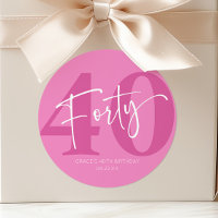 Pink 40. 40. Geburtstagsparty Gefallen