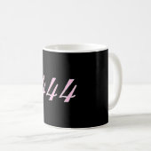 Pink 444 Black Coffee Tasse (VorderseiteRechts)