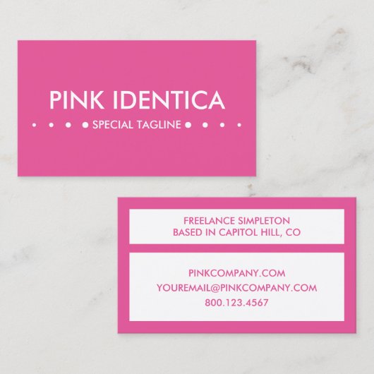 PINK 4dots Visitenkarte (Vorne/Hinten)