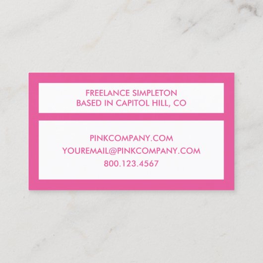 PINK 4dots Visitenkarte (Rückseite)