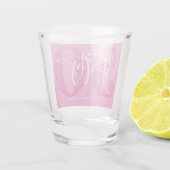 Pink 50. 50. Geburtstagsparty Geschenk Schnapsglas (Rückseite)
