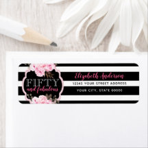 Pink 50 & Fantastische schwarze Blüten & weißer St