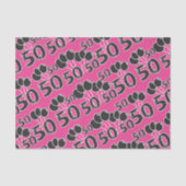 PINK 50. Geburtstags-Tissue Paper Seidenpapier (Vorderseite)
