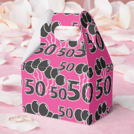 PINK 50. Geburtstagsparty Gefallen Box Geschenkschachtel