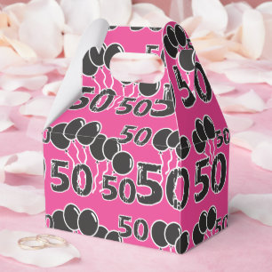 PINK 50. Geburtstagsparty Gefallen Box Geschenkschachtel