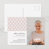 Pink 50 und fabelhafte Art Deco Foto 50. Geburtsta Postkarte (Vorne/Hinten)