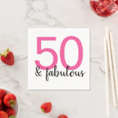 Pink 50 und Fantastische Frauenparty 50. Geburtsta Serviette (Beispiel)
