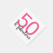 Pink 50 und Fantastische Frauenparty 50. Geburtsta Serviette (Ecke)