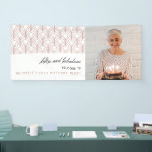 Pink 50 und wunderschöne Art Deco 50. Geburtstag Banner (Messe)