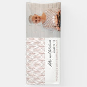 Pink 50 und wunderschöne Art Deco 50. Geburtstag Banner (Vertikal)