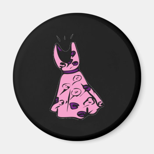 Pink 50er Be-Bop Dress Magnet (Vorne)