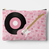 PINK 50er THEME 45 RECORD AND ELECTRIC GUITAR Zubehörtasche (Vorderseite)