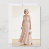 Pink 60 and Fabulous Elegant Script Birthday Einladung (Rückseite)