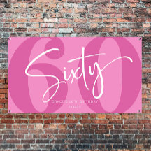 Pink 60. Sechzigste Geburtstagsparty