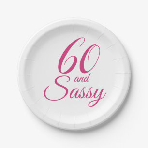 Pink 60 und Sassy Birthday Party Pappteller