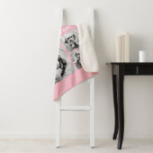 Pink 6 FotoCollage Optionaler Text kann Farbe bear Sherpadecke (Beispiel)