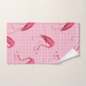 Pink 80er Flamingo Disco-Muster Handtuch (Handtuch)
