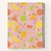 Pink 80's Citrus Fruit Slices Notizblock (Rückseite)