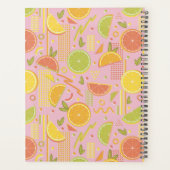 Pink 80's Citrus Fruit Slices Planer (Rückseite)
