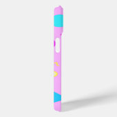 Pink 80s Memphis Geometric Pattern Case-Mate iPhone Hülle (Rückseite / Rechts)