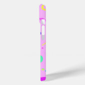 Pink 80s Memphis Geometric Pattern Case-Mate iPhone Hülle (Rückseite / Links)