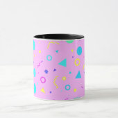 Pink 80s Memphis Geometric Pattern Tasse (Zentrum)